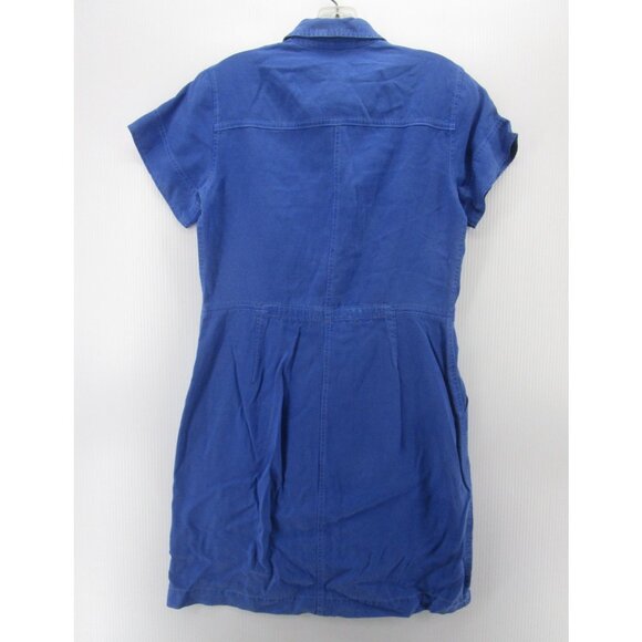 J Crew Dress 2 Button Up Shirt Utility Flap Pockets Work Canvas Field - Picture 6 of 10